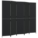  Romdeler 5 paneler svart polyrotting 8721012244061