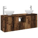 vidaXL Baderomsskapsett 3 stk. Gammelt tre 49,5 x 41 x 64,5 cm