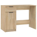 vidaXL Skrivebord sonoma eik 100x50x75 cm konstruert tre
