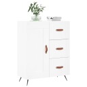 vidaXL Skjenk hvit 69,5x34x90 cm konstruert tre