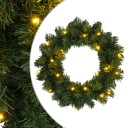 vidaXL Julekrans Grønn Ø 50 cm PVC 25 LED-lys