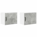  Kjøkkenskap 2 pcs Betonggrå 50 x 31 x 40 cm Konstruert tre