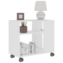 vidaXL Sidebord hvit 70x35x55 cm konstruert tre