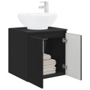  Vegghengt vaskeservant Svart 49,5 x 44,5 x 65 cm Konstruert tre