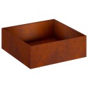 vidaXL Hageblomsterpotte Rusten 60 x 60 x 20 cm Cortenstål