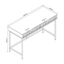 Skrivebord HOME4YOU Helve 120x48x76 cm melamin - svart / lyst tre