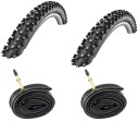 2 dekk + 2 slanger Schwalbe Ice Spiker Pro 29x2,25 med Presta Ventil
