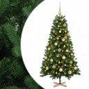 vidaXL Kunstig juletre med julekuler 120 cm 150 LED-lys Varmhvit PVC