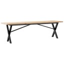  Salongbord X-ramme 160x40x45,5 cm heltre furu og støpejern 3282756