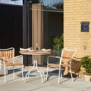 Cafésett Ellen |Teak/hvit | Cinas