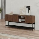 Kenvor Konsoll 180x80x40 cm - Milano Walnut, Wood Black, Black