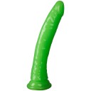 Realrock Glow in the Dark Slim Dildo med Sugekopp 23 cm - Lyserosa - Lyserosa
