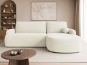 Branrel 3 seters sofa med divan   hvit