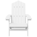 vidaXL Adirondack hagestoler med bord HDPE hvit