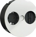 Bachmann Twist 1 Stikkontakt 2xUSB nedfellbar Matt Hvit IP21 - 1503738