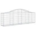 vidaXL Gabionkurver buede 13 stk 200x30x60/80 cm galvanisert jern