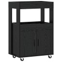 vidaXL Barvogn Svart eik 60 x 39.5 x 89 cm Konstruert tre