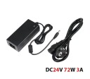220V-24V 72W 3A LED Strømforsyning Delt Sort