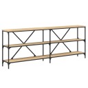 vidaXL Salongbord sonoma eik 200x30x75 cm konstruert tre og jern