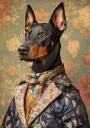 Dapper Doberman Gentleman Plakat / 100x150