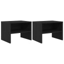  Nattbordskap 2 pcs Svart eik 40 x 30 x 30 cm Konstruert tre