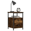 vidaXL Nattbord 2 stk røkt eik 34x35,5x50 cm konstruert tre