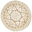 vidaXL Bordmatter 6 stk hvit 38 cm rund jute