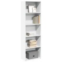 Bokhylle hvit 60x30x189 cm konstruert tre