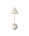 Cleo Orb Base Desk Lamp Antique Brass/white