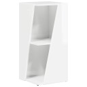 vidaXL Sidehylle Høyglanset hvit 33 x 32 x 70,5 cm Konstruert tre