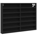  Hyller svart 80x8,5x58 cm konstruert tre 8721102813771