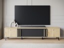Torvos TV-benk 180 cm - Brun/Svart