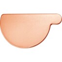 VMZINC Endestykke 333mm For Halv Takrenne Kobber