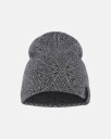Dovre Women Lue med mønster 100% merino ull grå
