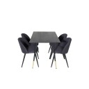 Venture Home Spisegruppe Venture Home Dipp med 4 Velvet Stoler GR20009