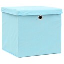 vidaXL Oppbevaringsbokser med deksler 10 stk 28x28x28 cm babyblå