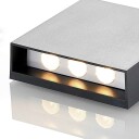 Lindby Ugar utendørs LED-vegglampe, 13 cm up/down