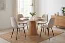 Siena spisegruppe rund 110 cm eik med 4 Nibe spisestoler - Eik