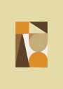 Earthy Tones Geometrics Plakat Plakat / 30x40cm