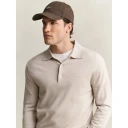Gant Extrafine Merino Wool Polo   Beige   M