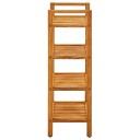 vidaXL Skostativ med 4 hyller 50x27x80 cm heltre eik