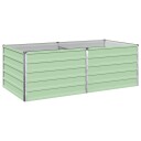 vidaXL Hevet Hagebed Pastellgrønn 160 x 80 x 55 cm kaldvalset stål