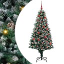  Kunstig juletre med 150 LED grønn 150 cm PVC og Stål og Plast