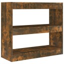 vidaXL Bokhylle/romdeler r?kt eik 80x30x72 cm
