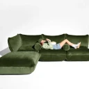 Fatboy sumo seat velvet sofamodul recycled deep green