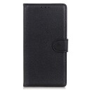 INCOVER Samsung Galaxy A24 Litchi Skinn Deksel m. Lommebok - Svart