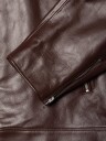 Nudie Jeans Eddy Rider Leather Jacket Burgundy Brown