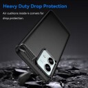 Motorola Moto G84 Børstet TPU Deksel Karbonfiber Svart