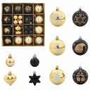  Julekule Sett 40 pcs Svart og Gull