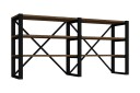 Bokhylle Milasa 133x32 cm 6 Hyller   Mørkebrun/Svart